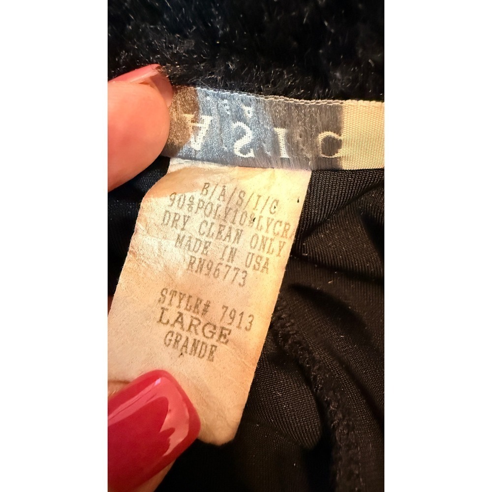 BASIC USA Whimsigoth Goth Black Velvet Faux Fur Trim Button Front Coat Large - Picture 6 of 10